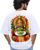 Kathakali Splash Men's Oversized Tee in White