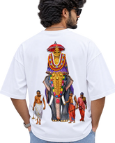 Gajarajan Men's Oversized Tee in White