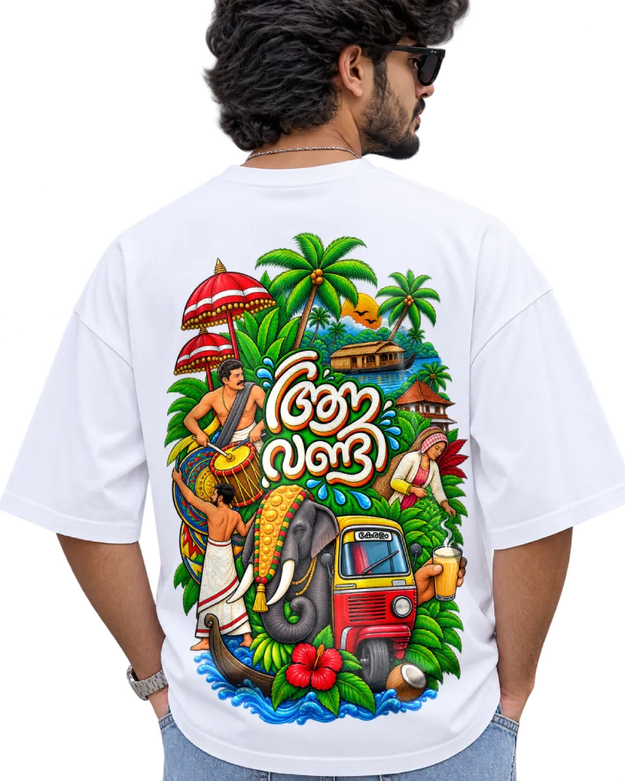Aana Vandi Men's Oversized Tee in White