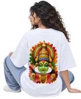 Kathakali Splash Women's Oversized Tee in White