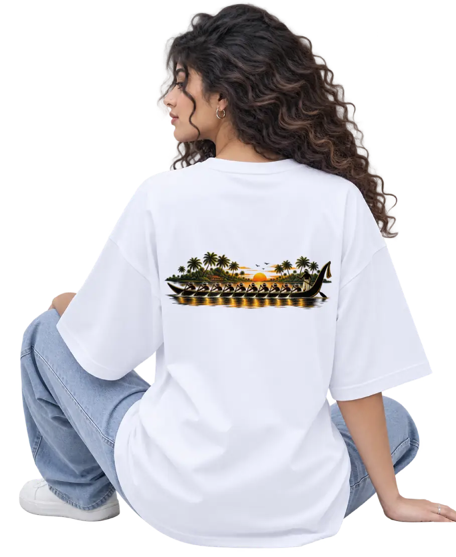 Vallam Kali Women's Oversized Tee in White
