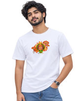Muthukuda Men's Round Neck Tee in White