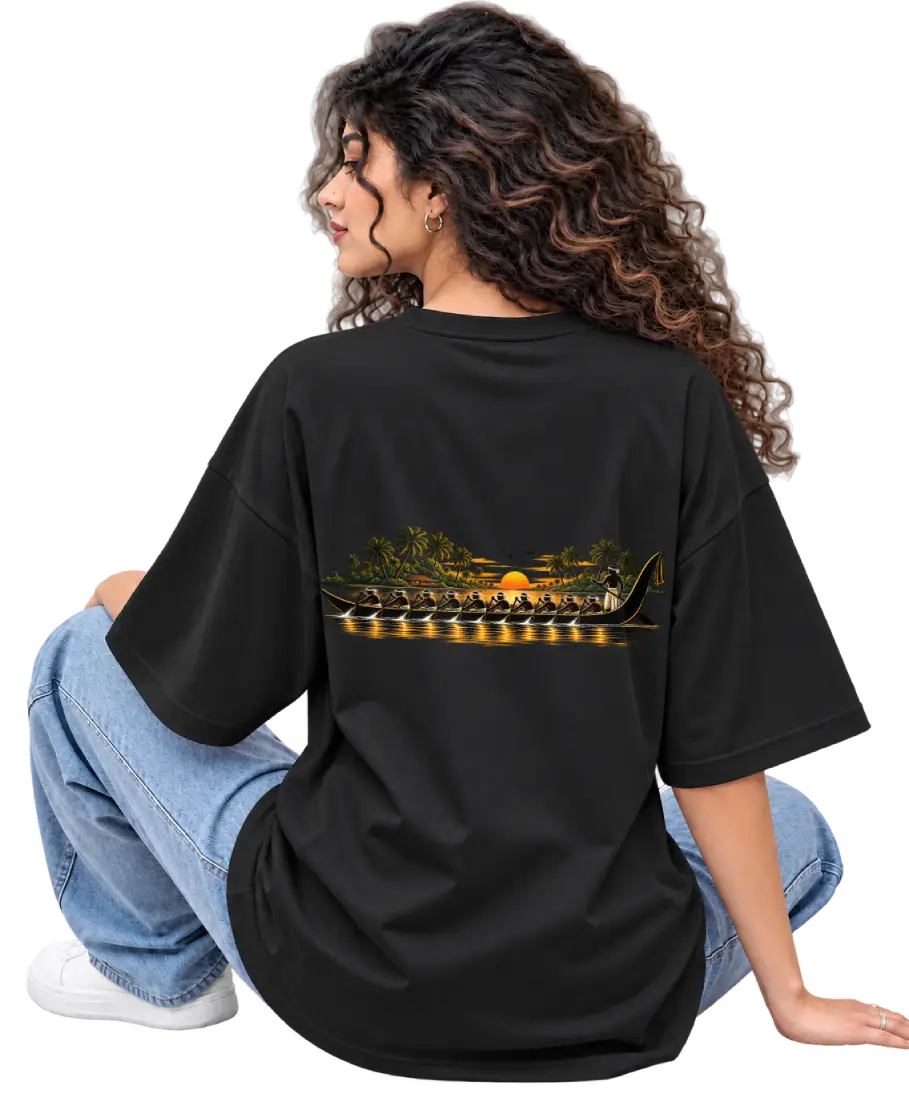 Vallam Kali Women's Oversized Tee in Black