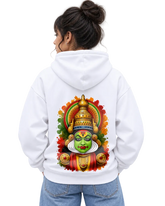 Kathakali Splash Women's Hoodie in White