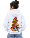 Theyyam Meets Kathakali Women's Hoodie in White