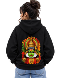 Kathakali Splash Women's Hoodie in Black