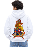 Theyyam Meets Kathakali Men's Hoodie in White
