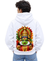 Kathakali Splash Men's Hoodie in White