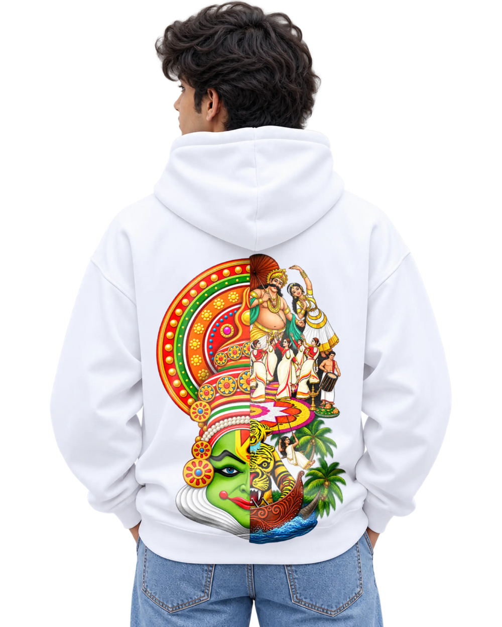 Onam Katha Men's Hoodie in White