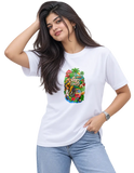 Aana Vandi Women's Round Neck Tee in White