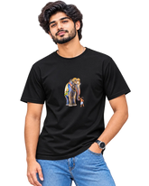 Aana & Kutty Men's Round Neck Tee in Black