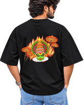 Muthukuda Men's Oversized Tee in Black