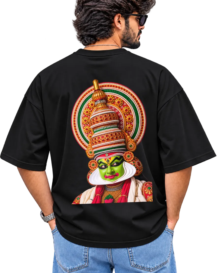 Pacha Vesham Men's Oversized Tee in Black