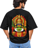 Kathakali Splash Men's Oversized Tee in Black