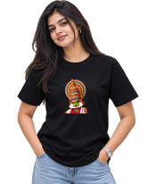 Pacha Vesham Women's Round Neck Tee in Black
