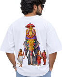 Gajarajan Men's Oversized Tee in White