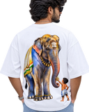 Aana & Kutty Men's Oversized Tee in White