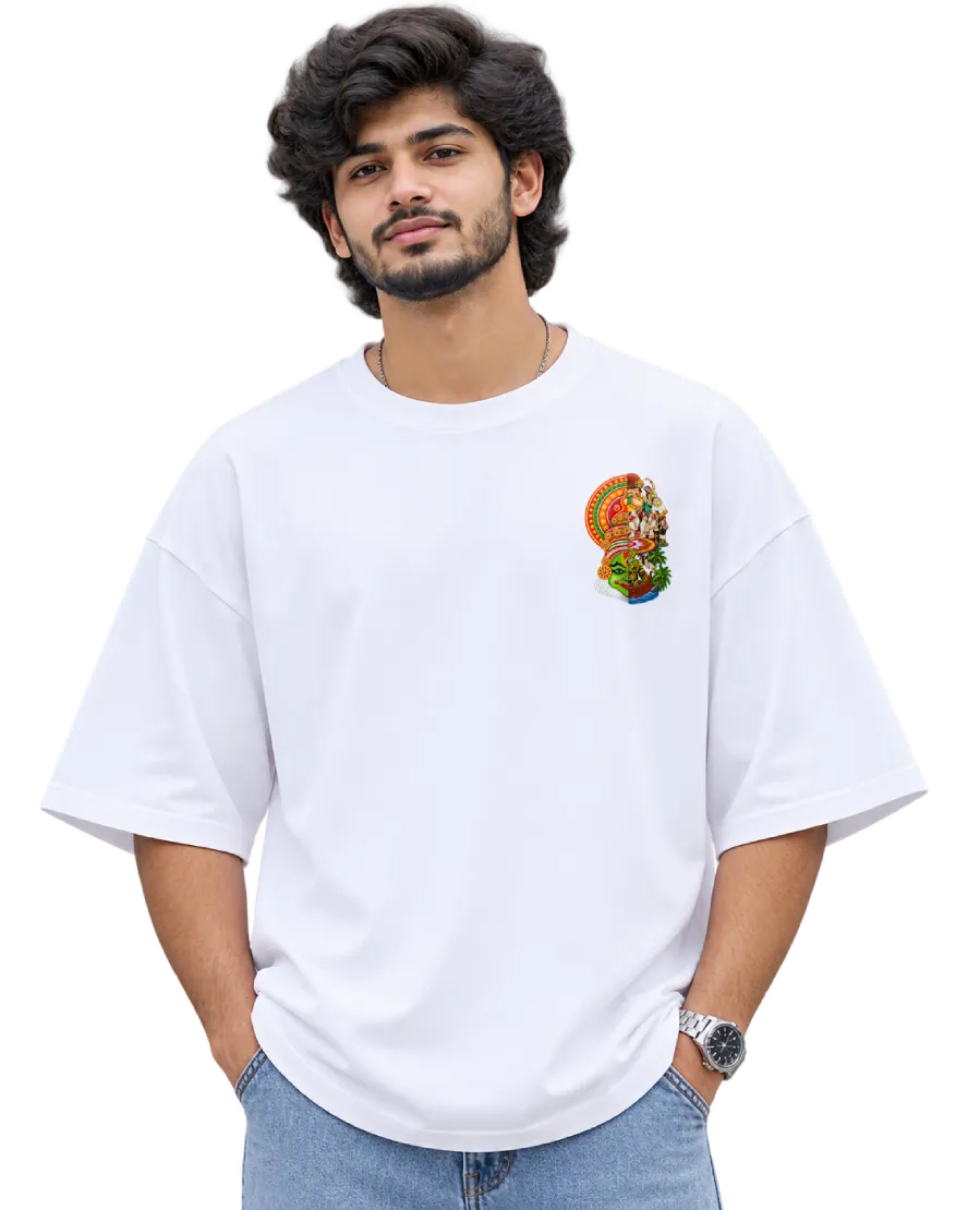 Onam Katha Men's Oversized Tee in White – alternate view