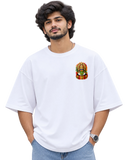 Kathakali Splash Men's Oversized Tee in White – alternate view
