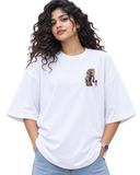 Aana & Kutty Women's Oversized Tee in White – alternate view