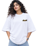 Vallam Kali Women's Oversized Tee in White – alternate view