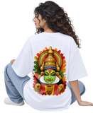 Kathakali Splash Women's Oversized Tee in White