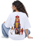 Gajarajan Women's Oversized Tee in White