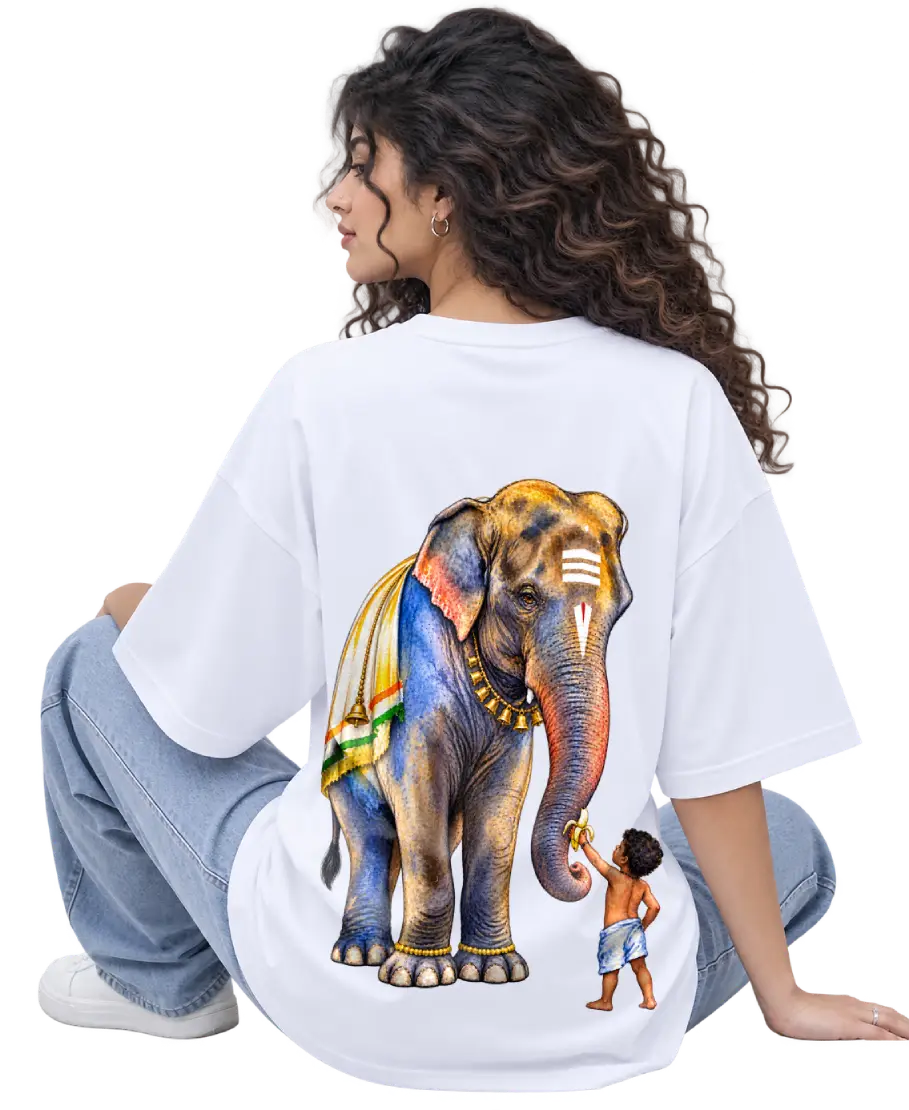 Aana & Kutty Women's Oversized Tee in White