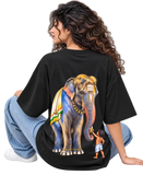 Aana & Kutty Women's Oversized Tee in Black