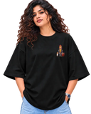 Gajarajan Women's Oversized Tee in Black – alternate view