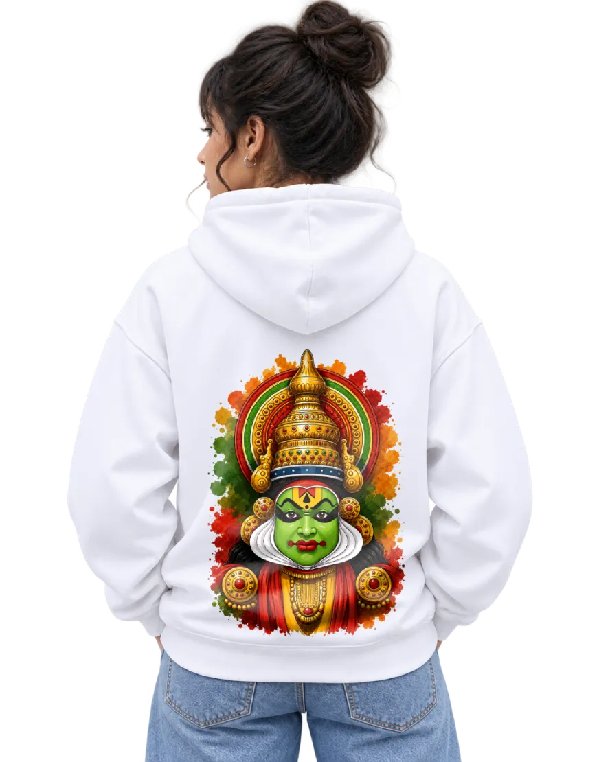 Kathakali Splash Women's Hoodie in White