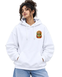 Kathakali Splash Women's Hoodie in White – alternate view