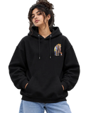 Aana & Kutty Women's Hoodie in Black – alternate view