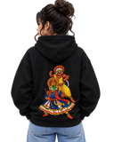 Theyyam Meets Kathakali Women's Hoodie in Black
