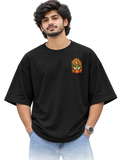 Kathakali Splash Men's Oversized Tee in Black – alternate view