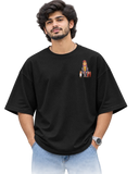 Gajarajan Men's Oversized Tee in Black – alternate view