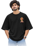 Pacha Vesham Men's Oversized Tee in Black – alternate view