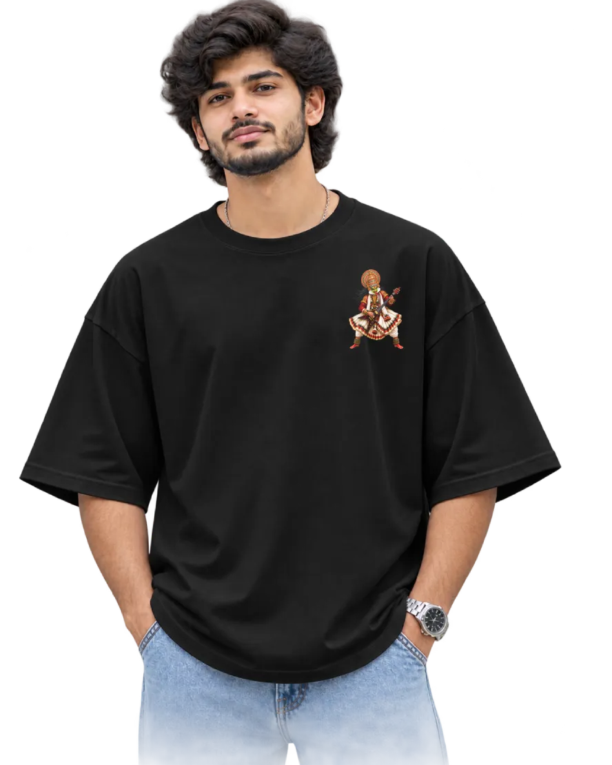 Rockakali Men's Oversized Tee in Black – alternate view