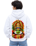 Kathakali Splash Men's Hoodie in White