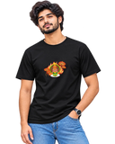 Muthukuda Men's Round Neck Tee in Black