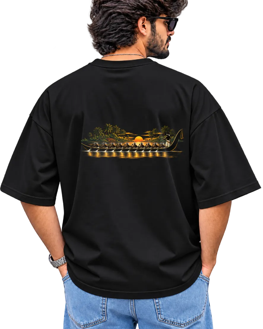 Vallam Kali Men's Oversized Tee in Black