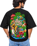 Aana Vandi Men's Oversized Tee in Black
