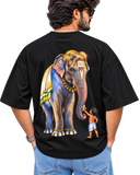 Aana & Kutty Men's Oversized Tee in Black
