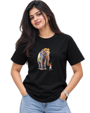 Aana & Kutty Women's Round Neck Tee in Black